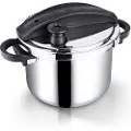 Lamart by Piere PRESSION - Dampkoker med dekke - 34 x 23.5 x 23 cm - 6 L - svart, rustfritt stål