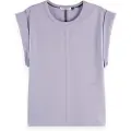 Scotch & Soda Fitted Rolled-up Ermeløs T-skjorte