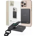 Tech-Protect PB33 LifeMag MagSafe Power Bank 5000mAh - Kompakt, trådløs lading, USB-C, LED-skjerm - Svart