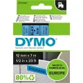 Dymo D1 - Selv-adhesiv - sort på blått - Rull (1,2 cm x 7 m) 1 kassett(er) merketape - for LabelMANAGER 100, 160, 210, 220, 260, 280, 300, 360, 420, Wireless PnP LabelPOINT 250