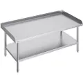 Vevor arbeidsbord i rustfritt stål, 30 x 60 x 26 tommer kommersielt arbeidsbord for matlaging, 3-sidig bakplate kraftig arbeidsbord for matlaging, arbeidsbord i metall for restaurant, hjem, hotell