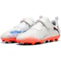 Puma FUTURE 8 PLAY FG/AG Football Boots Kids, Shoes, White/Black/Glowing Red, 29