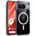 Torras Google Pixel 9/9 Pro Torras X-Shock MagSafe TPU-deksel - Genomskinlig