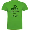 Kruskis Keep Calm And Dive Kortarmet T-skjorte