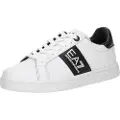 Emporio Armani for man. 7X000332_AF10848 Classic Leather Sneakers white, black (41 1/3), Flat, Laces, Casual