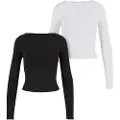 Urban Classics Ruffled Super Slim Langarmet T-skjorte 2 Enheter