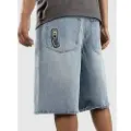 Empyre Ultra Loose Sk8 Denim W Embroidery Shorts blå