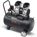 Vevor luftkompressor, 15 gallon ståltank, 2 hk 5,3 CFM ved 90 psi oljefri luftkompressor og maks. 125 psi trykk, 78 dB ultrastille bærbar kompressor, for bilreparasjon, dekkpåfylling, sprøytelakkering