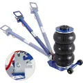 Vevor Air Jack, 3 Ton/6600 lbs Triple Bag Air Jack, Airbag Jack med seks stålrør, løft opptil 17,7", 3-5 s hurtigløftende pneumatisk jekk, med justerbare lange håndtak for biler, garasjer, reparasjone