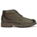 Fluchos for man. F1593 Leather ankle boots F1593 khaki (39), Flat, Laces, Casual, Green