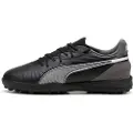 Puma KING MATCH TT Football Boots Youth, Shoes, Black/White/Cool Dark Gray, 34