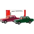 Herpa 013918-002 H0 Personbil model Wartburg 353 66, karminrød og atlantisk grøn