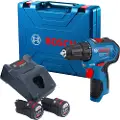 Bosch Gsr 12v-30 2x2.0ah 30/17nm Bl Elektrisk Skrutrekker
