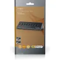 Nedis Uhubup3810bk Usb-hub Micro-b H-usb-a H 8-porters Qc3.0/usb 3.2 Gen 1 Drevet 5gbps