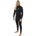 Rip Curl Fbomb Fusion 4/3 Mm Neoprendrakt Med Lange Ermer Og Glidelås Til Dame