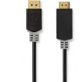 Nedis Gull Ccbw37100at30 Displayport-kabel Dp M-hdmi-kontakt 4k Forgylt 3 M 30hz