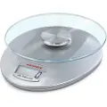 Soehnle Roma Silver, Elektronisk kjøkkenvekt, 5 kg, 1 g, Sølv, Glass, Plastikk, Glass