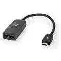 Nedis Ccgb64353bk02 Usb-c Til Displayport F-adapter Usb 3.2 Gen 1 8k Nikkelbelagt 0.2 M 30hz