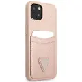GUESS Guhcp13spsatpp Iphone 13 Mini 5.4 Saffianotriangle Cardslot Telefondeksel