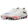Puma FUTURE 8 MATCH FG/AG Football Boots Unisex, Shoes, White/Black/Glowing Red, 46