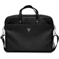 GUESS Saffiano Triangle Logo Databag 16” czarny