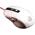Lexip X Ubisoft - Assassin's Creed Shadows - mouse - with thumb joystick and ceramic skates - white red black gold - Mus - Optisk - 4 - Svart