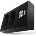 Newell Dl-usb 2 Batterier Lp-e6n Dobbel Lader