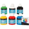 Adlibris Acrylfarve 32132 A-Color 500 ml ass. farver - (pakke á 6 stk.)