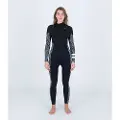 Hurley Plus Printed 3/2 Mm Dame Våtdrakt I Neopren Med Glidelås I Brystet Og Lange Ermer