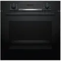 Bosch Serie | 4 HBA534EB0 - Ovn - innebygd - fordypning - bredde: 56 cm - dybde: 55 cm - høyde: 58.5 cm - med selvrens - Klasse A - svart