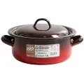 La Estrella Emaljert Gryte Med Lokk Brann 1.8l 18 Cm