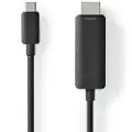 Nedis Ccgl64655bk20 Usb-c Til Hdmi-adapterkabel Usb 3.2 Gen 1 4k Nikkelbelagt 2 M 60hz