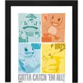 Abysse Corp Pikachu & Kanto Starters Plakat