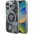 GUESS Iml Glitter Magnolia And Triangle Logo Magsafe Iphone 16 Pro Max Telefondeksel