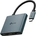 TP-LINK UH3020C, USB Type-C, HDMI, USB 3.2 Gen 1 (3.1 Gen 1) Type-A, USB Type-C, 5000 Mbit/s, 60 Hz, 2160p, 4096 x 2160 piksler