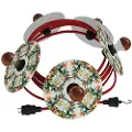 Creative Cables Med Bulb Lumet Maioliche-system Med Tekstilkabel5 Lampeholdere Og Lampeskjermerkrok Og Svart Plugg 7.5 M