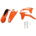 Ufo Ktm Exc/exc-f 2012-2013 Ktkit513f-999 Fork Protectors & Plastsett