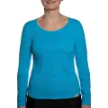 IQ-UV Uv Wave O Neck Rashguard Med Lange Ermer Til Dame