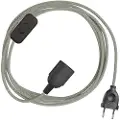 Creative Cables Snakebis Zig-zag E14 Kabelsett Med Lampholder. Sikksakk-stoffledning Og 2-pinners Plugg 3 M