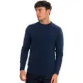 Barbour for man. MKN0345 Essential jumper blue (XXL), Casual, Wool, Polyester