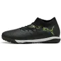 Puma FUTURE 8 MATCH TT Football Boots Unisex, Shoes, Black/Fizzy Light/Green Terrain, 40