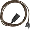 Creative Cables Snake Zig-zag Pendellampe Med Lerretsledning. Sikksakk-effekt Og 2-pinners Plugg 5 M