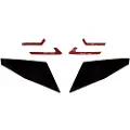Shark Spartan Gt/spartan Carbon Gt Cover Kit Hjelmens Bakspoiler