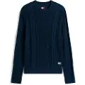 Tommy Hilfiger for man. DM0DM22101 Navy Braided Pullover (XL), Casual, Cotton