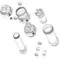 RockShox Deluxe Rl/rt/b1 Deluxe Select C1/deluxe Select Plus B2-c1 2023+ 37.5-45 Mm Sett Med Bakre Støtdemper