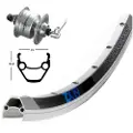 Exal Zx19 Qr Dynamo Shimano Dh3n72 Forhjul