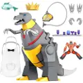 Super7 Transformers Ultimates Action Grimlock Dinomodus-figur 23 Cm