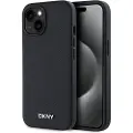 DKNY Pu Leather Metal Logo Magsafe Iphone 15 Telefondeksel