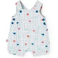 Boboli Poplin Dungarees Check Playsuit
