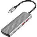 Logilink USB 3.2 Gen2 Hub, 4+1-port, 2x USB-A, 2x USB-C, PD 100W, aluminum